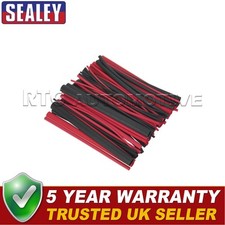 Image of Sealey Adhesive Lined Heat Shrink Tubing Assortment 200mm 72pc Black & Red