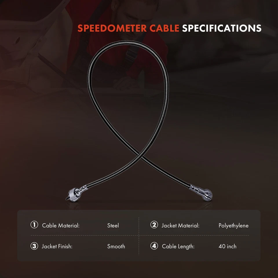 Cable de velocímetro de 40 pulgadas para GMC C15 K15 Sprint Jimmy Buick Skyhawk Olds Pontiac Foto 4 de 4