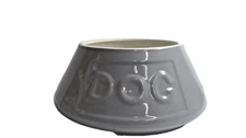 Mason Cash Ceramic Dog Bowl Grey Stoneware Pet Dish