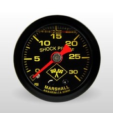 Marshall Fuel Pressure Gauge Mnb00030 0-30 Psi 1-12 In. Liquid Filled Blkyel