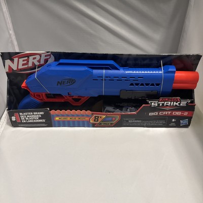 Nerf Alpha Strike Big Cat DB-2, Includes One Nerf Gun and 8 Elite Nerf Bullets