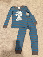 Hanna Andersson Kids Long Johns Pajamas Small foot , size 110 5y