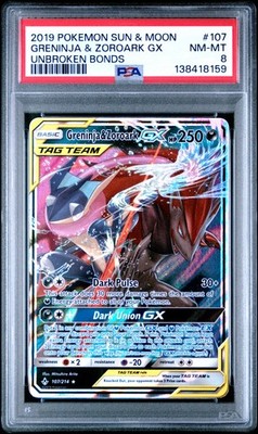 Greninja & Zoroark GX 107/214 Sm-Unbroken Bonds Holo for sale