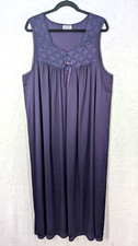 Vanity Fair XL purple sleeveless nylon stretch midi length nightgown