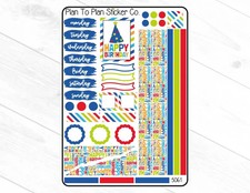 5061 Boys Birthday Journaling Kit Planner Stickers.