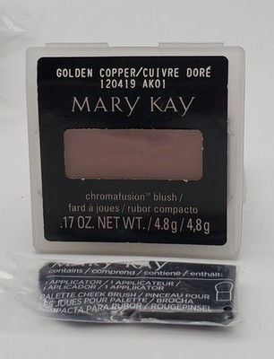 NEW Mary Kay Chromafusion Blush & Brush Set - Golden Copper - Full Size DISC.