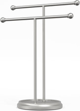Hand Towel Holder for Bathroom, Towel Rack Stand for Counter, Freestanding, Brus