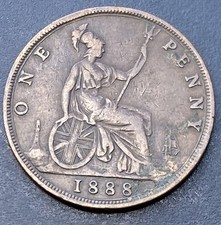 Victoria 1888 Penny Coin Victorian Lot E56