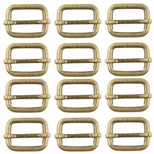 pson 12PCS 1 Inch Metal Tri-Glide Slide Buckles, Rectangle 1 Inch, Bronze