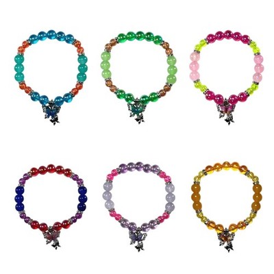 Bracelet with Butterfly Pendant Beaded Wristband Unique Personality Accessories