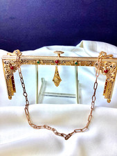 Vintage 1920s Edwardian Purse Frame,Polished Brass, Mint Condition