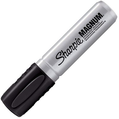 Black Permanent Markers, Extra Wide Chisel Tips, 24-Pack