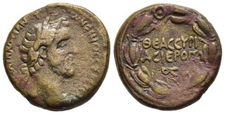 FITZ Cyrrhestica Hieropolis Bronze Antoninus Pius Legend Laurel Wreath @GJL1456