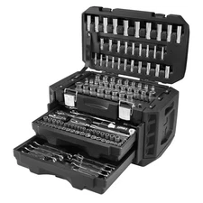 HART 215-Piece Mechanics Tool Set, Multiple Drive, Chrome Finish