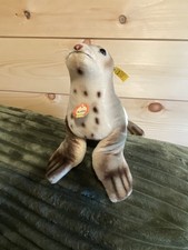 Steiff Robby Spotted Seal Mohair with Button and chest tag Circa 1950s Vintage