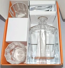 Nachtmann Whiskey Set Bavarian Crystal Aspen Decanter & 2 Tumblers Heavy Luxury