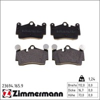 Zimmermann 23694.165.9 Bremsbelagsatz FüR Porsche Audi VW Q7 Cayenne Touareg