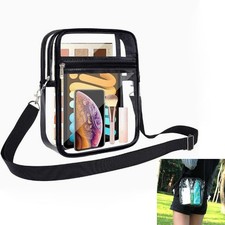Clear Purse Bag for Stadium Events Clear Messenger Bag for Men and Women NEW