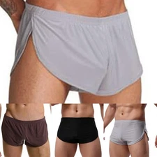 Fashion Tie Low Waist Shorts, Men's Casual Underwear, Comfortable Home Pants