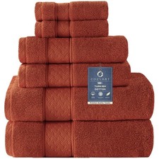 Bath Towel Set 6 PCS 100 Turkish Cotton 650GSM Ultra Soft