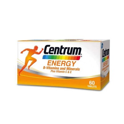 4X Centrum Energy 60s B-Vitamins & Minerals Plus Vitamin C & E