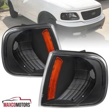 Black Corner Lights Fits 1997-2004 Ford F150 Expedition Turn Signal Lamps Lr Black Corner Lights Fits 1997-2004 Ford F150 Expedition Turn Signal Lamps Lr