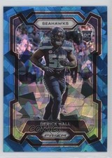 2023 Panini Prizm Rookies Blue Ice Prizm 24/99 Derick Hall #388 03tv