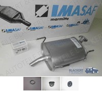 Imasaf ESD Auspuff Endtopf + Anbauteile für Almera Tino 1.8 2000-2006