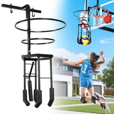 Multi-functional Automatic Volleyball Training Equipment Aid, black 