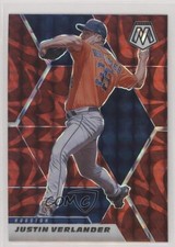 2021 Panini Mosaic Reactive Red Mosaic Prizm Justin Verlander #112 06ee