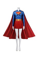 New Super Girl Cosplay Costume Outfit Halloween Jumpsuit Mask Suit Classic Suit