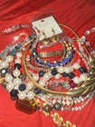 Vintage Costume Jewelry Lot Necklaces Bracelets Earrings Rhinestone Beaded Mixed — photo 2