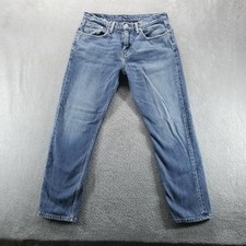 Levis 502 Jeans Mens 29x30 Blue Regular Tapered Mid Rise Medium Wash Denim