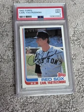 PSA 9 BASEBALL CARD 1982 TOPPS BOSTON RED SOX CARL YASTRZEMSKI HOF