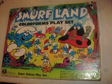Vtg 1981 Smurf Land Colorforms Super Deluxe Play Set Incomplete 4115 Peyo