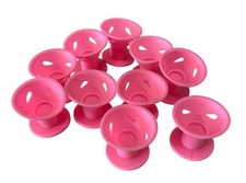 Pink Silicone Heatless Hair Roller Curlers