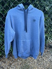 Ariat Hoodie Womens XL Light Blue Fleece Pullover Sweatshirt Western