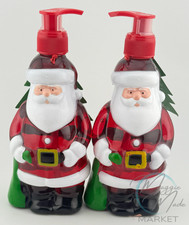 New Simple Pleasures Cranberry Apple Hand Soap   2 Pack Santa Dispensers