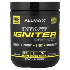 1 X ALLMAX, IMPACT� IGNITER Sport, Pre-Workout, Peach Mango, 11.29 oz (320 g)