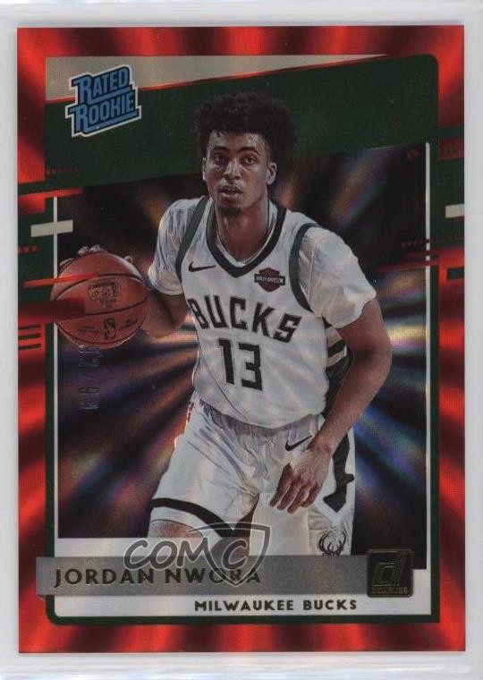 2020-21 Panini Donruss Rated Rookies Red Laser /99 Jordan Nwora #220 Rookie RC
