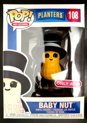 FUNKO POP! AD ICONS ~ 108 BABY NUT ~ PLANTERS ~ TARGET EXCLUSIVE NEW IN BOX