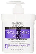 Advanced Clinicals Hyaluronic Acid Instant Skin Hydrator, 16 Oz /454g NEW!!