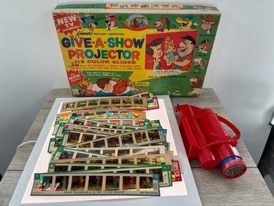 Vintage Kenner Give A Show Cartoon Color Slides Lot Projector Flintstones Box 63