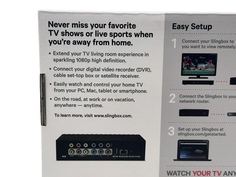 Slingbox 350 - SB350 - Black Digital HD Media Streamer (2012) - Brand New - Image 3 of 4