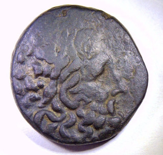 MYSIA PERGAMUM c.200 BC Ancient Greek Bronze Coin ZEUS / SERPENT Asklepios 7.24g