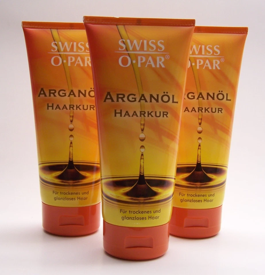 Argan Öl Haarkur Swiss-O-Par 3 x 200 ml !!! (100 ml 2,33 €)