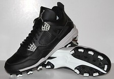 NEW Nike Air Jordan 4 IV MCS Retro OREO Baseball Cleats Mens Black 807709-010