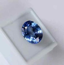 Flawless 7.7 Ct Ceylon Natural Blue Sapphire Oval Cut Certified Loose Gemstone