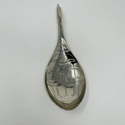 Native Essence Haida Aboriginal Ladle Spoon Rest Silver Plated
