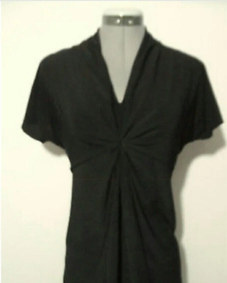 Top busto anudado cuello en V GRACE ELEMENTS S negro manga raglán Foto 3 de 4